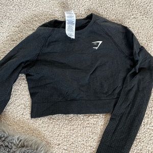 black gym shark long sleeve